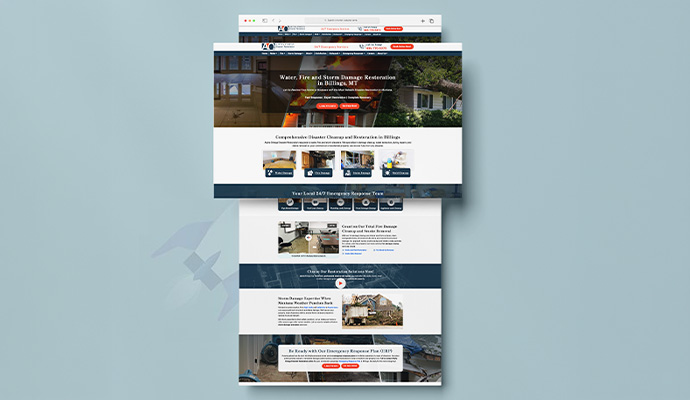 Alpha-Omega Disaster Restoration website view