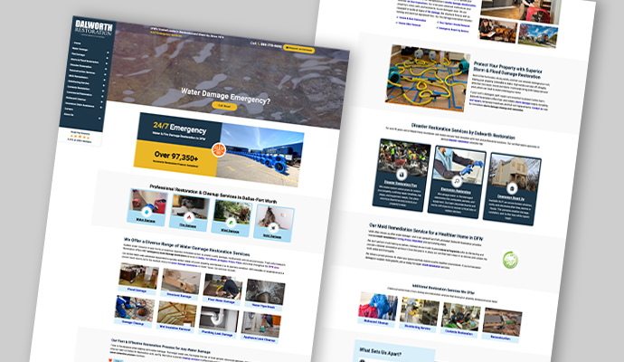 Dalworth Restoration website design