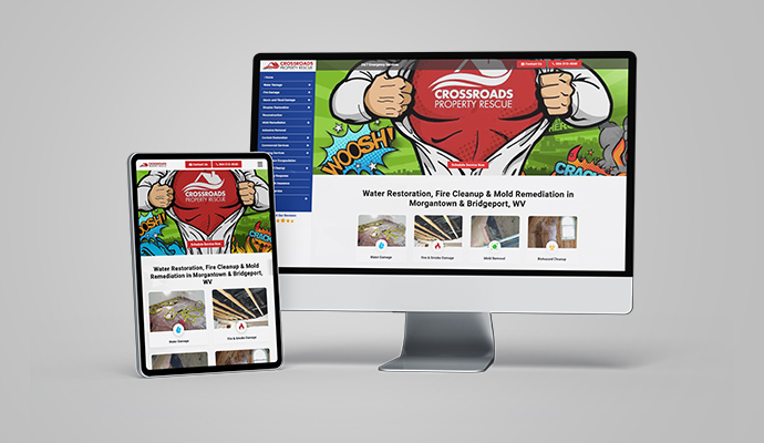 Responsive website design for Crossroads Property Rescue