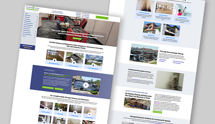 Teasdale Fenton Cleaning & Property Restoration website design