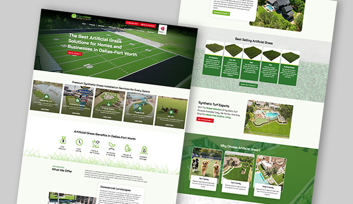 WinterGreen Synthetic Grass website design